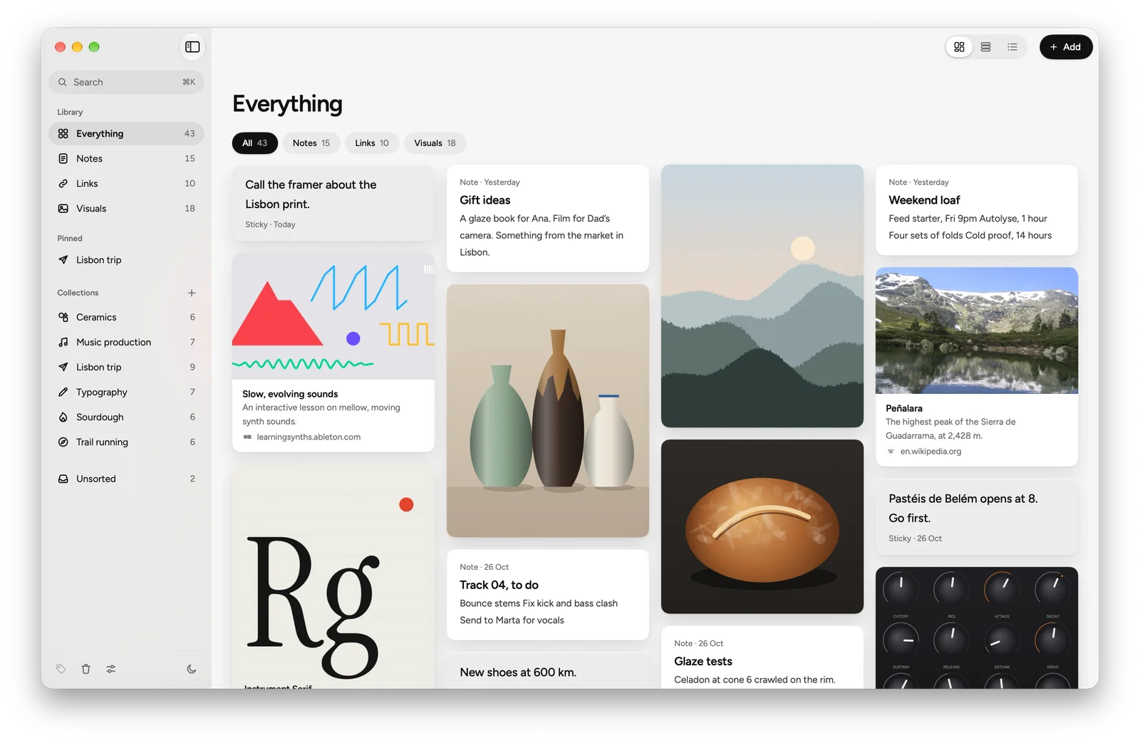 Olio for Mac: Everything, in the Mixed view